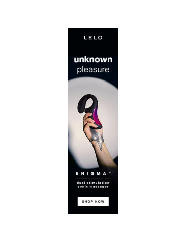 LELO ENIGMA DOBLE ESTIMULACIÓN SUCCION MASAJEADOR NEGRO