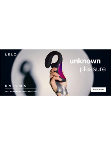 LELO ENIGMA DOBLE ESTIMULACIÓN SUCCION MASAJEADOR NEGRO