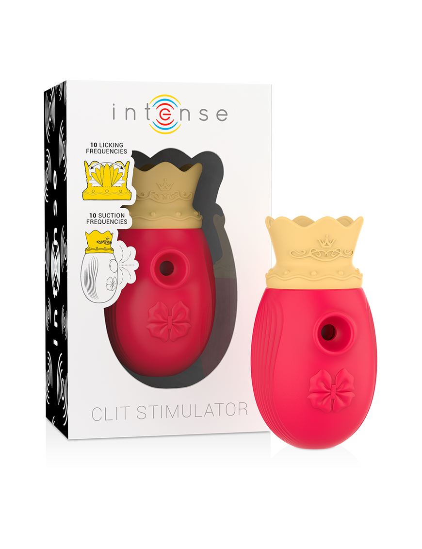 INTENSE ESTIMULADOR CLITORIS 10 MODOS DE SUCCIÓN Y LICKING - ROJO