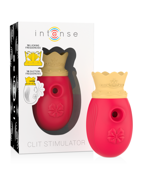 INTENSE ESTIMULADOR CLITORIS 10 MODOS DE SUCCIÓN Y LICKING - ROJO