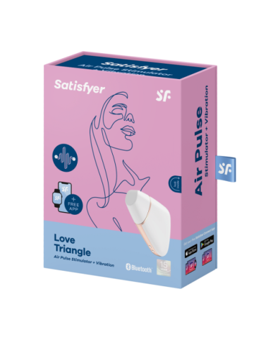 SATISFYER LOVE TRIANGLE ESTIMULADOR Y VIBRADOR - BLANCO