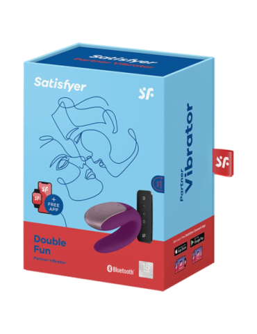 SATISFYER DOUBLE FUN PARTNER VIBRATOR - LILA