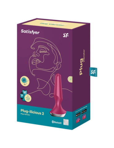 SATISFYER PLUG ILICIOUS 2 PLUG VIBRADOR - BERRY