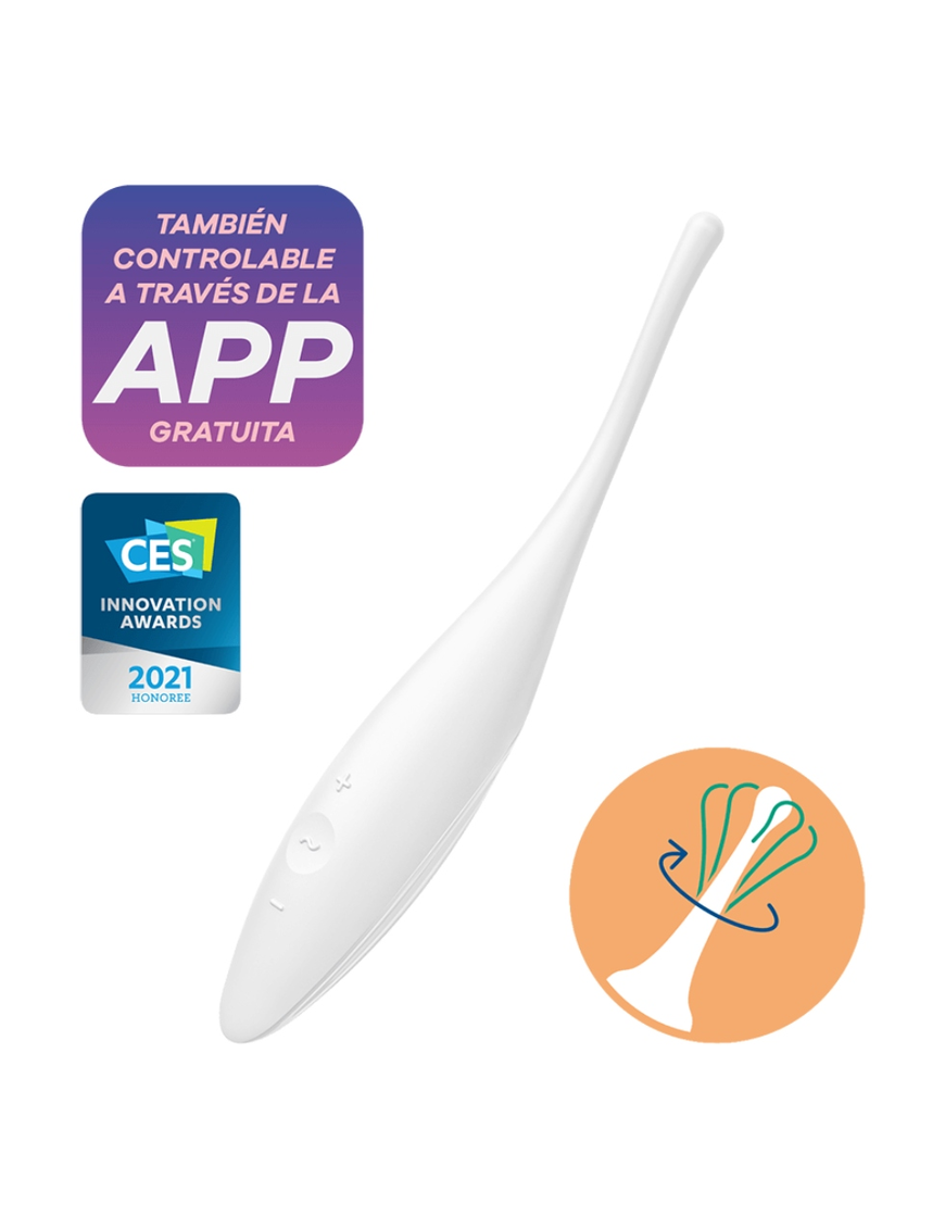 SATISFYER TWIRLING JOY ESTIMULADOR CLITORIS - BLANCO