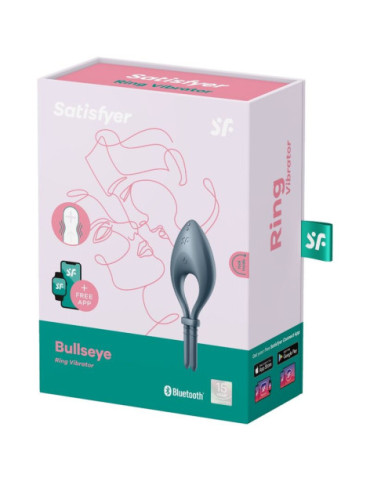 SATISFYER BULLSEYE ANILLO VIBRADOR APP - GRIS