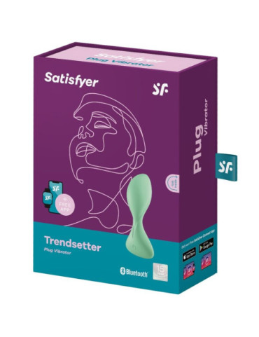 SATISFYER TRENDSETTER PLUG VIBRADOR APP - VERDE