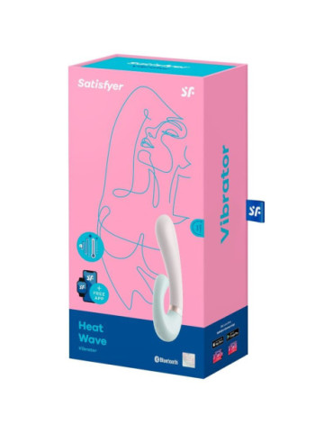 SATISFYER HEAT WAVE VIBRADOR APP - BLANCO