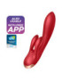 SATISFYER DOUBLE FLEX VIBRADOR APP - ROJO