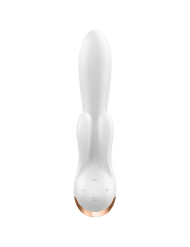 SATISFYER DOUBLE FLEX VIBRADOR APP - BLANCO