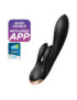 SATISFYER DOUBLE FLEX VIBRADOR APP - NEGRO