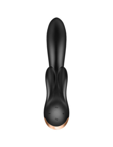 SATISFYER DOUBLE FLEX VIBRADOR APP - NEGRO