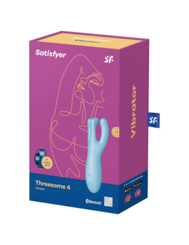 SATISFYER THREESOME 4 VIBRADOR APP - AZUL