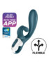 SATISFYER HUG ME VIBRADOR RABBIT APP - AZUL