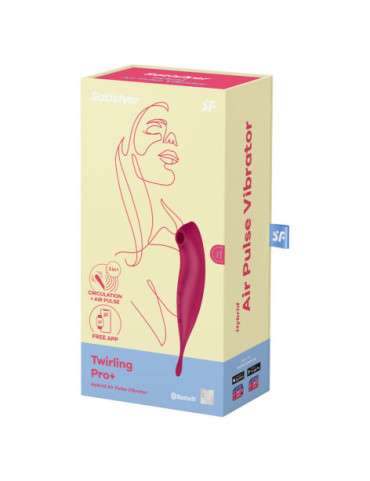 SATISFYER TWIRLING PRO+ ESTIMULADOR Y VIBRADOR APP - ROJO