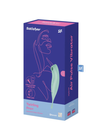 SATISFYER TWIRLING PRO+ ESTIMULADOR Y VIBRADOR APP - VERDE