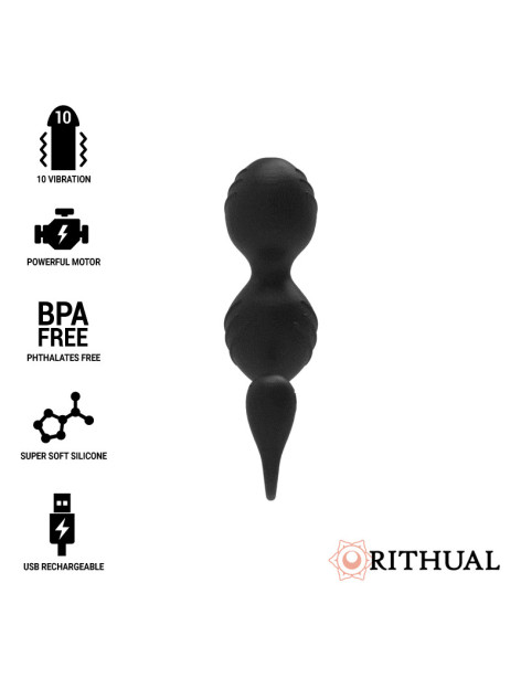 RITUAL NISHA BOLAS KEGEL RECARGABLES VIBRADORAS NEGRO