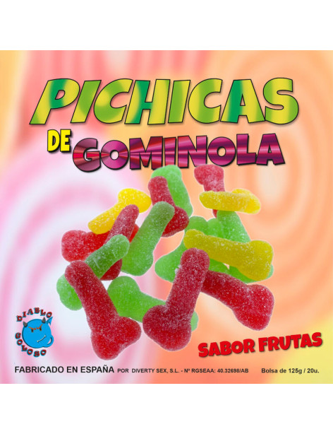 DIABLO PICANTE - PICHITAS DE GOMINOLA FRUTAS CON AZUCAR