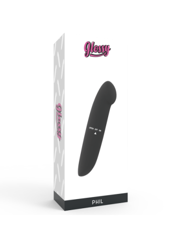 GLOSSY PHIL VIBRADOR NEGRO