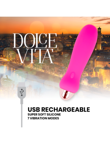 DOLCE VITA VIBRADOR RECARGABLE FIVE ROSA 7 VELOCIDADES