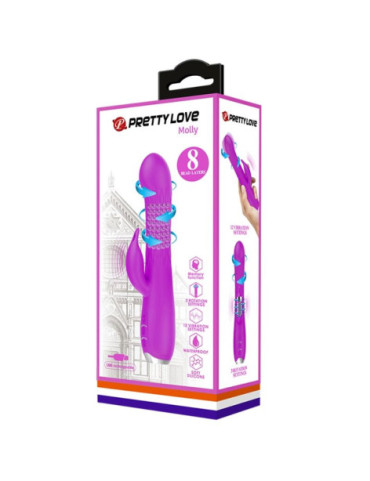 PRETTY LOVE MOLLY VIBRADOR CON ROTACION RECARGABLE