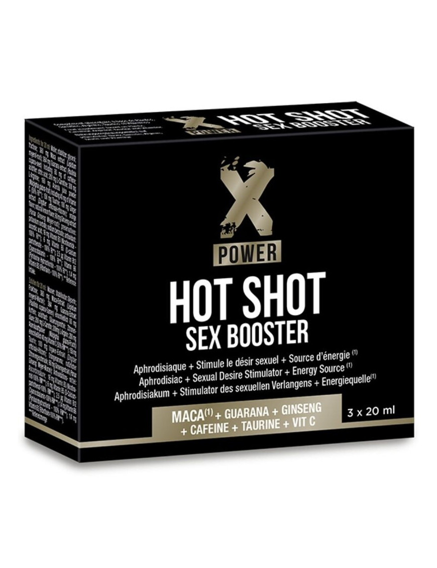 XPOWER HOT SHOT SEX BOOSTER AUMENTO LIBIDO 3 X 20 ML