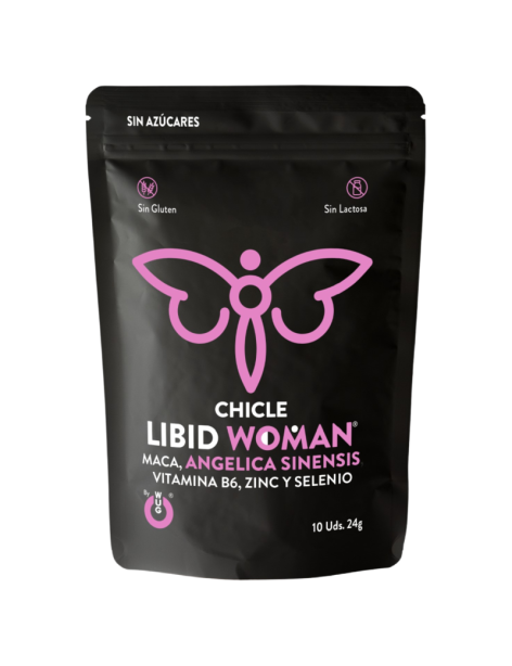 WUG GUM LIBID WOMAN CHICLE AUMENTO LIBIDO MUJER 10 UNIDADES