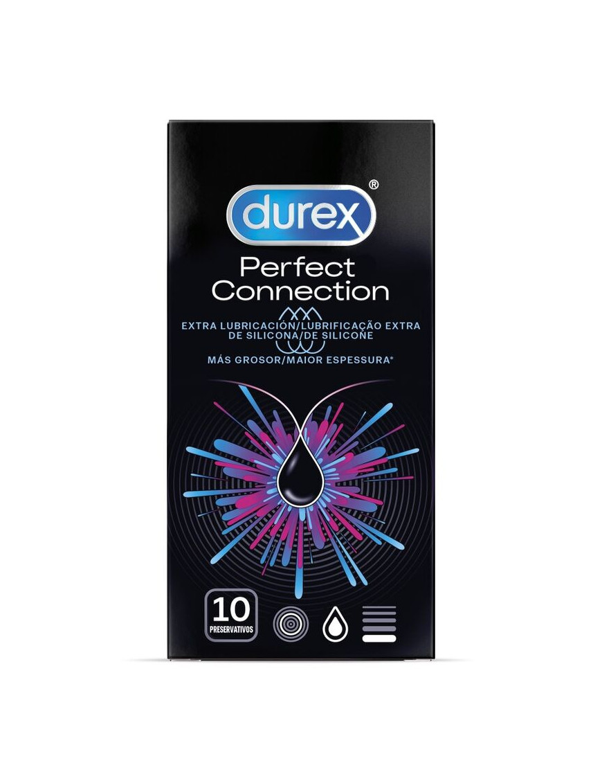 DUREX PERFECT CONNECTION EXTRA LUBRICACION SILICONA 10 UNIDADES