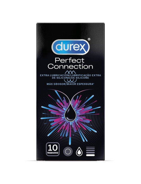 DUREX PERFECT CONNECTION EXTRA LUBRICACION SILICONA 10 UNIDADES