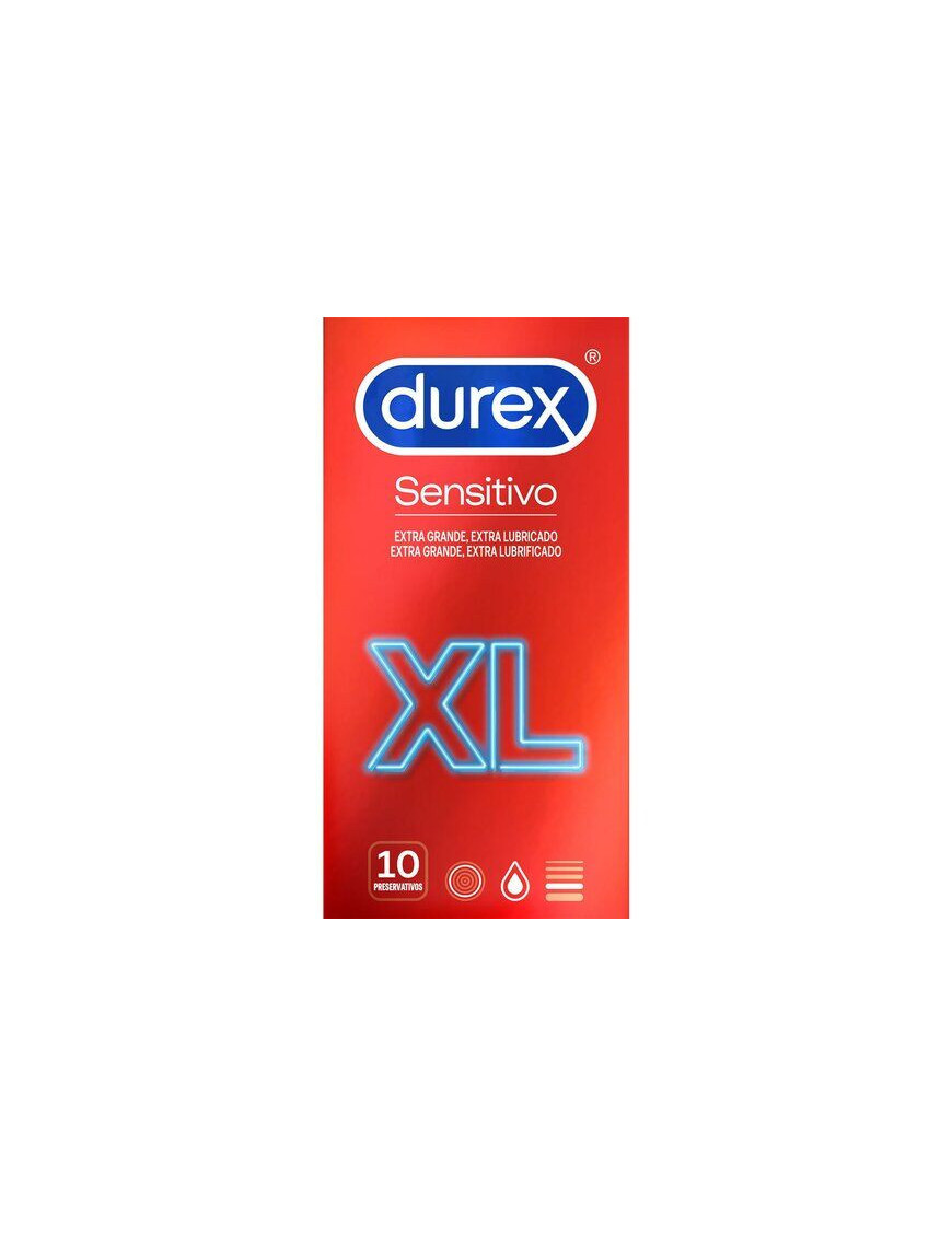 DUREX PRESERVATIVOS SENSITIVO XL 10 UNIDADES