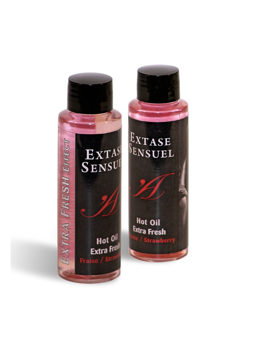 EXTASE SENSUEL ACEITE DE MASAJE EFECTO EXTRA FRESH FRESA 100ML