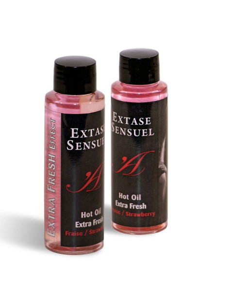 EXTASE SENSUEL ACEITE DE MASAJE EFECTO EXTRA FRESH FRESA 100ML