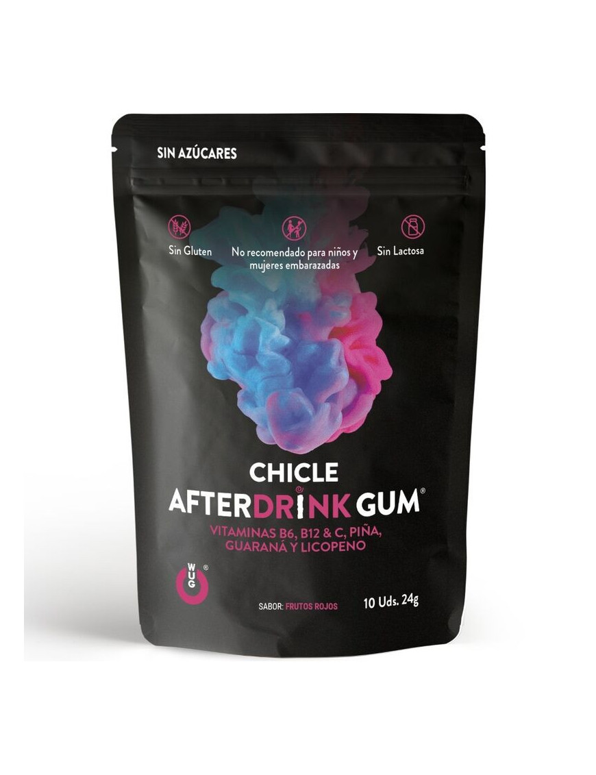 WUG GUM AFTER DRINK CHICLE RESACA 10 UNIDADES