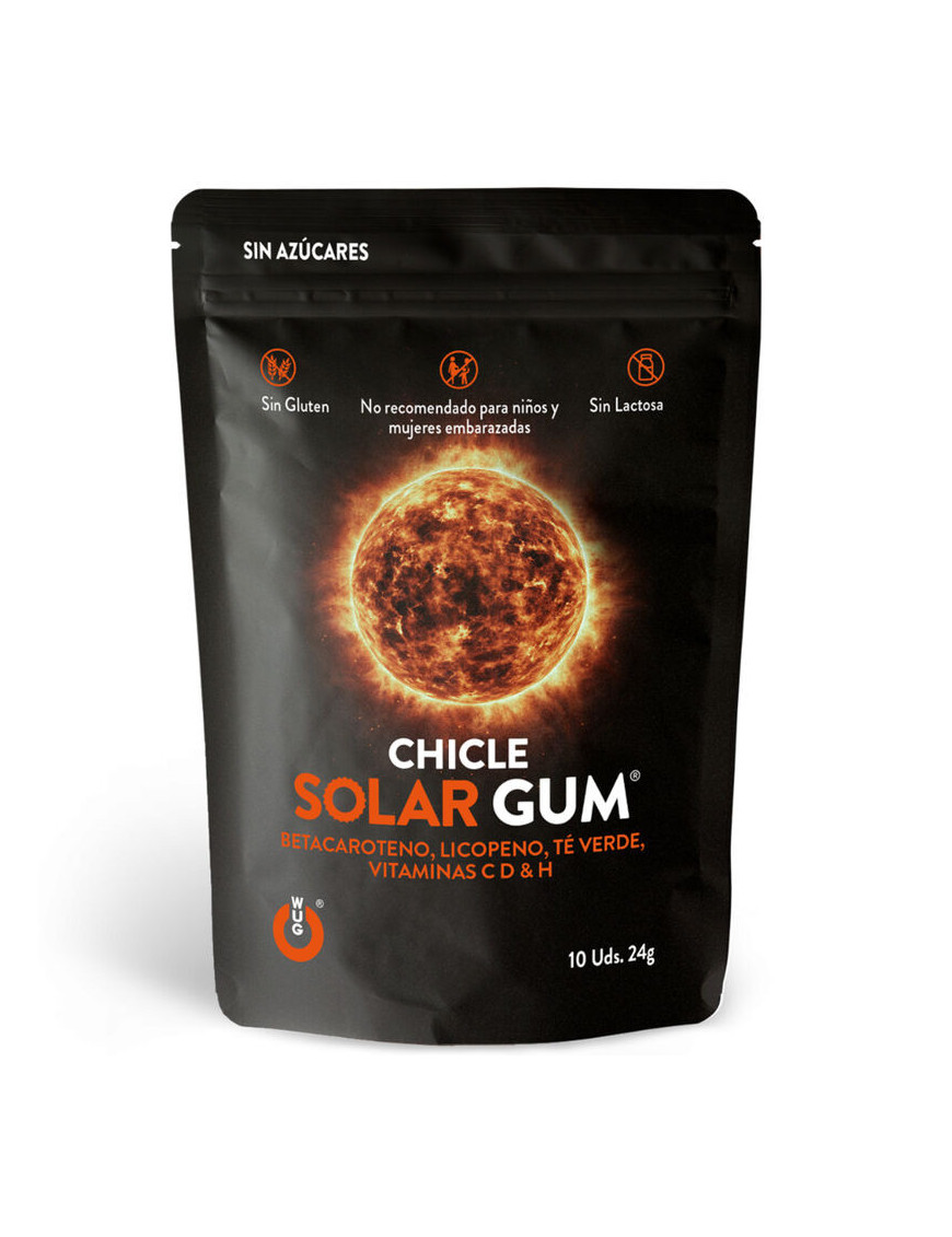 WUG GUM SOLAR CHICLE BRONCEADO 10 UNIDADES