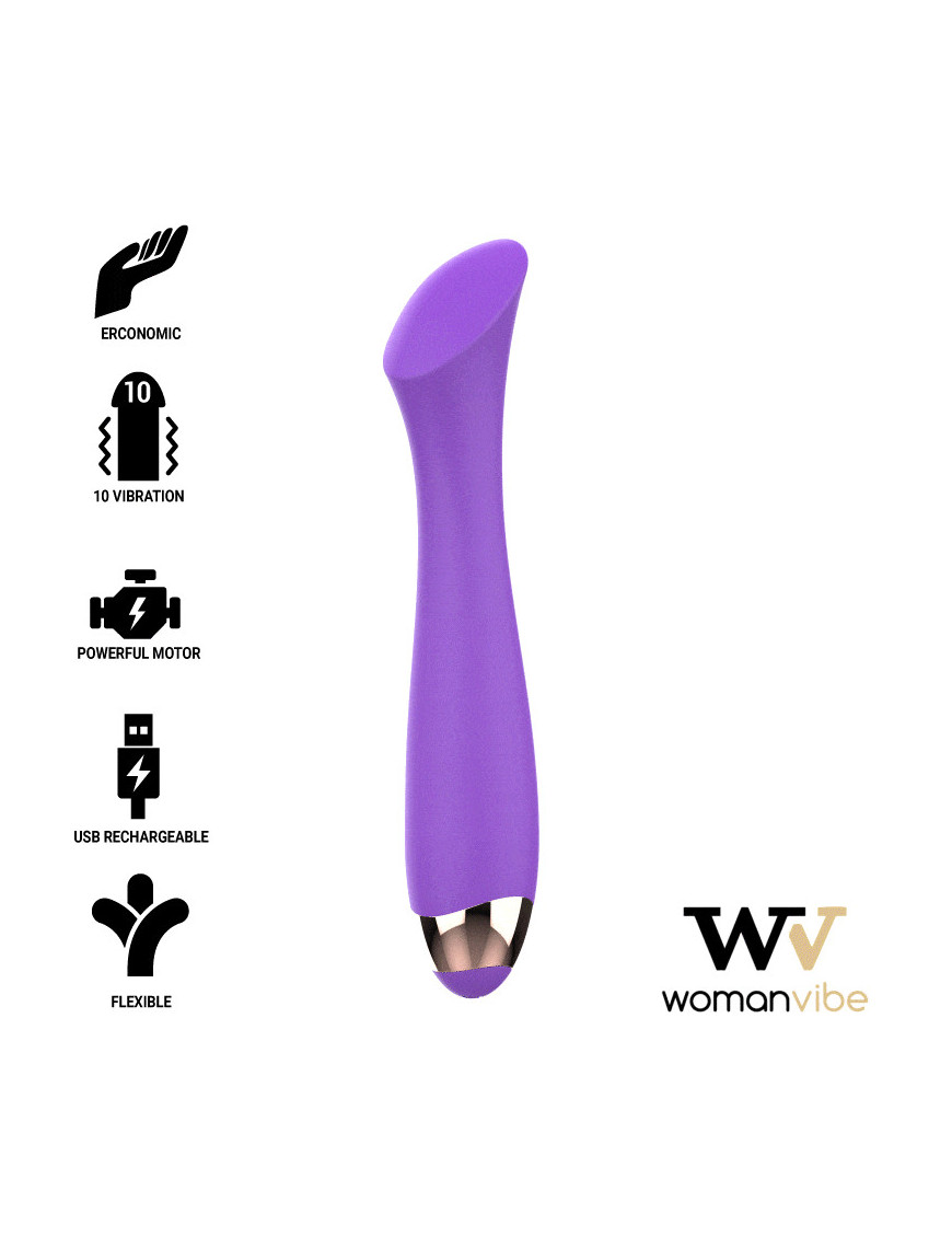 WOMANVIBE MANDY VIBRADOR RECARGABLE SILICONA PUNTO "K"