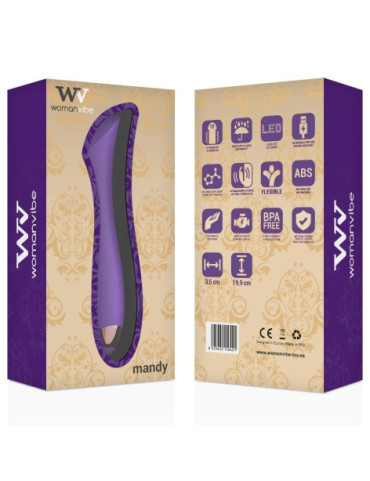 WOMANVIBE MANDY VIBRADOR RECARGABLE SILICONA PUNTO "K"