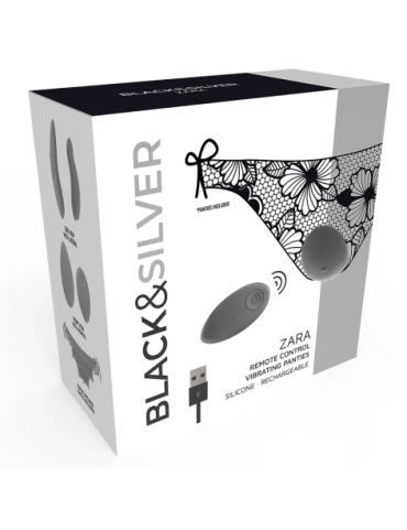 BLACK&SILVER ZARA ESTIMULADOR CONTROL REMOTO CON PANTY