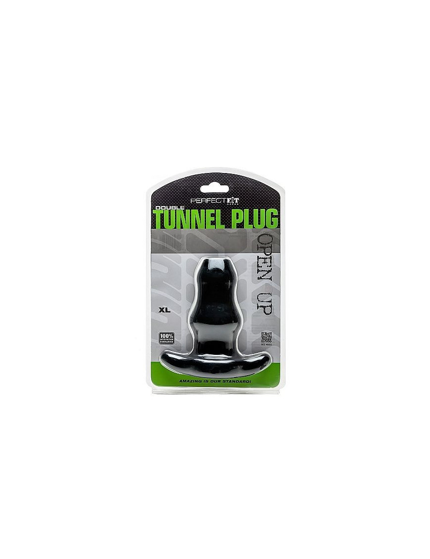 PERFECT FIT DOUBLE TUNNEL PLUG XL - NEGRO