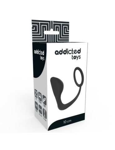 ADDICTED TOYS PLUG ANAL CON ANILLO PENE NEGRO