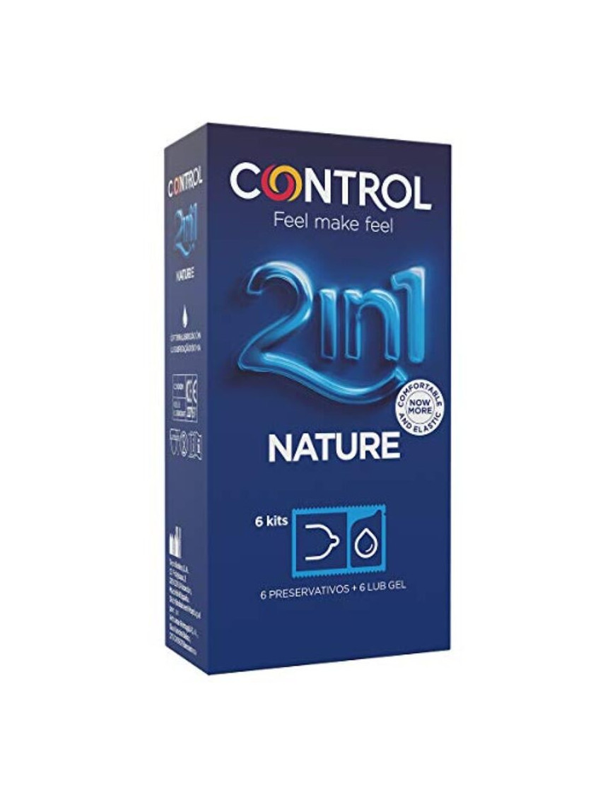 CONTROL DUO NATURA 2-1 PRESERVATIVO + GEL 6 UDS