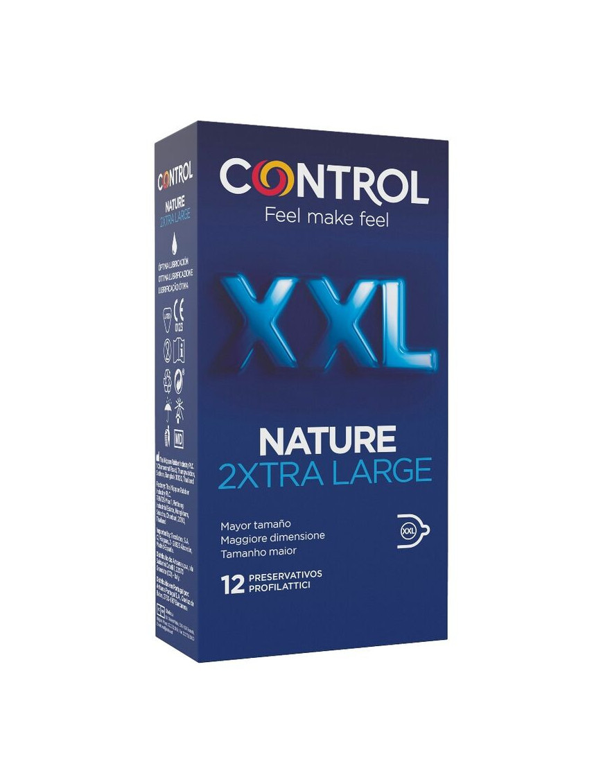 CONTROL NATURE 2XTRA LARGE PRESERVATIVOS XXL - 12 UNDS