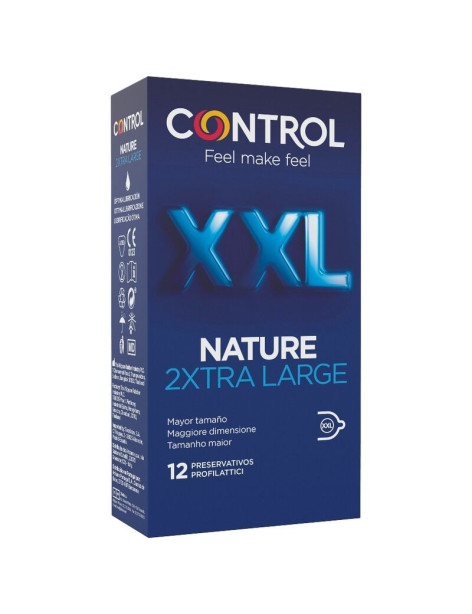 CONTROL NATURE 2XTRA LARGE PRESERVATIVOS XXL - 12 UNDS