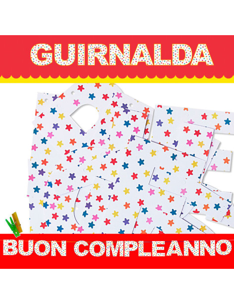 GUIRNALDA BUON COMPLEANNO (Cartulina 220gr)