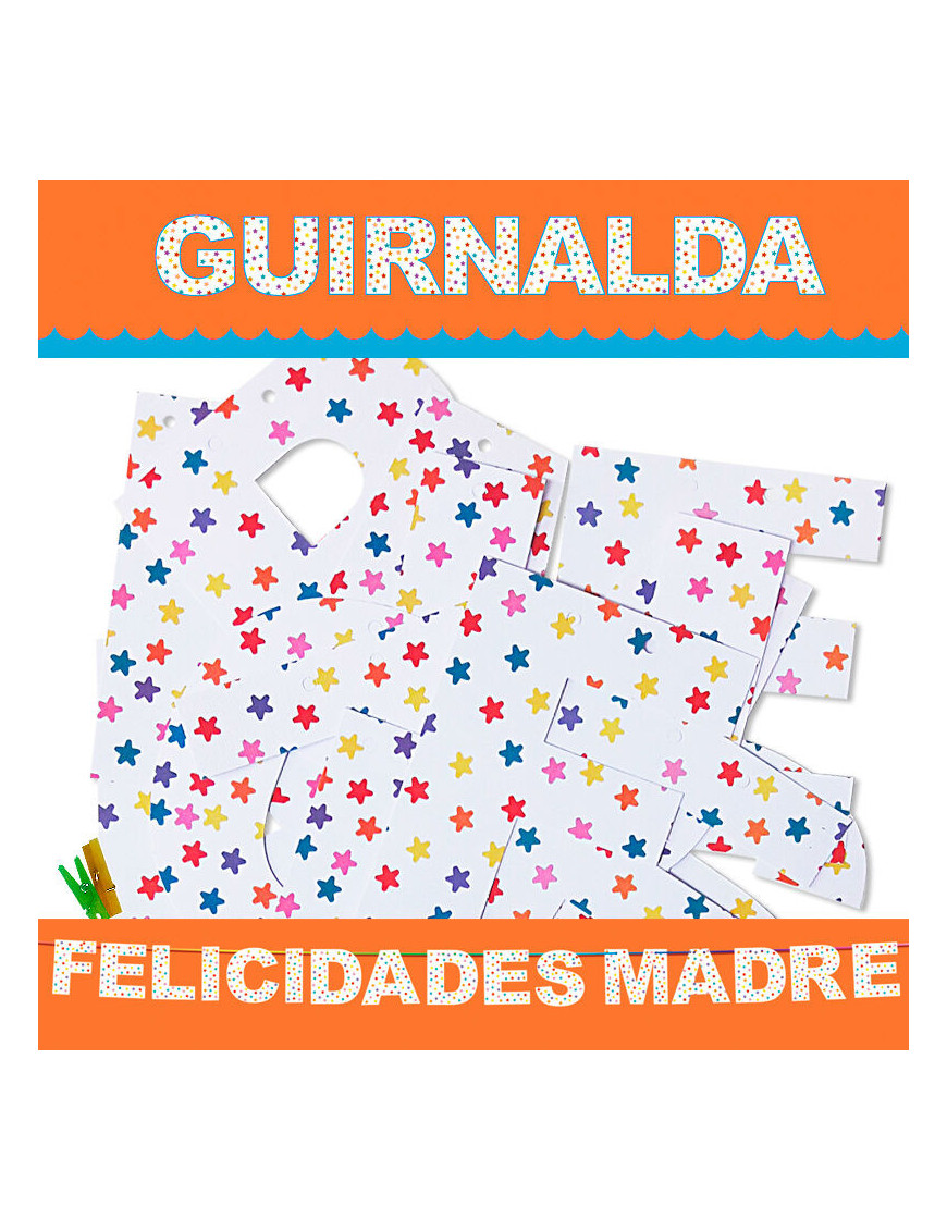 GUIRNALDA FELICIDADES ABUELA (Cartulina 220gr)