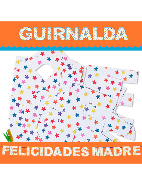 GUIRNALDA FELICIDADES ABUELA (Cartulina 220gr)