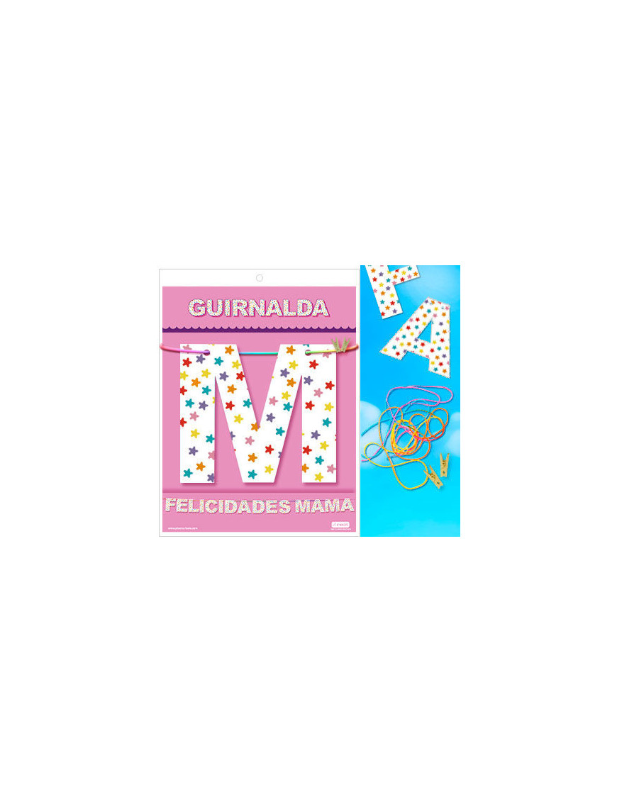 GUIRNALDA FELICIDADES MAMA (Cartulina 220gr)