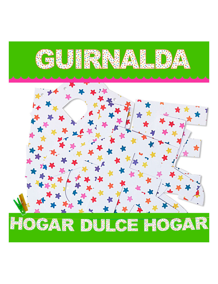 GUIRNALDA HOGAR DULCE HOGAR (Cartulina 220gr)