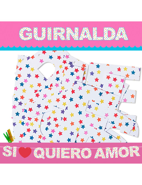 GUIRNALDA SI QUIERO AMOR (CARTULINA 220gr)