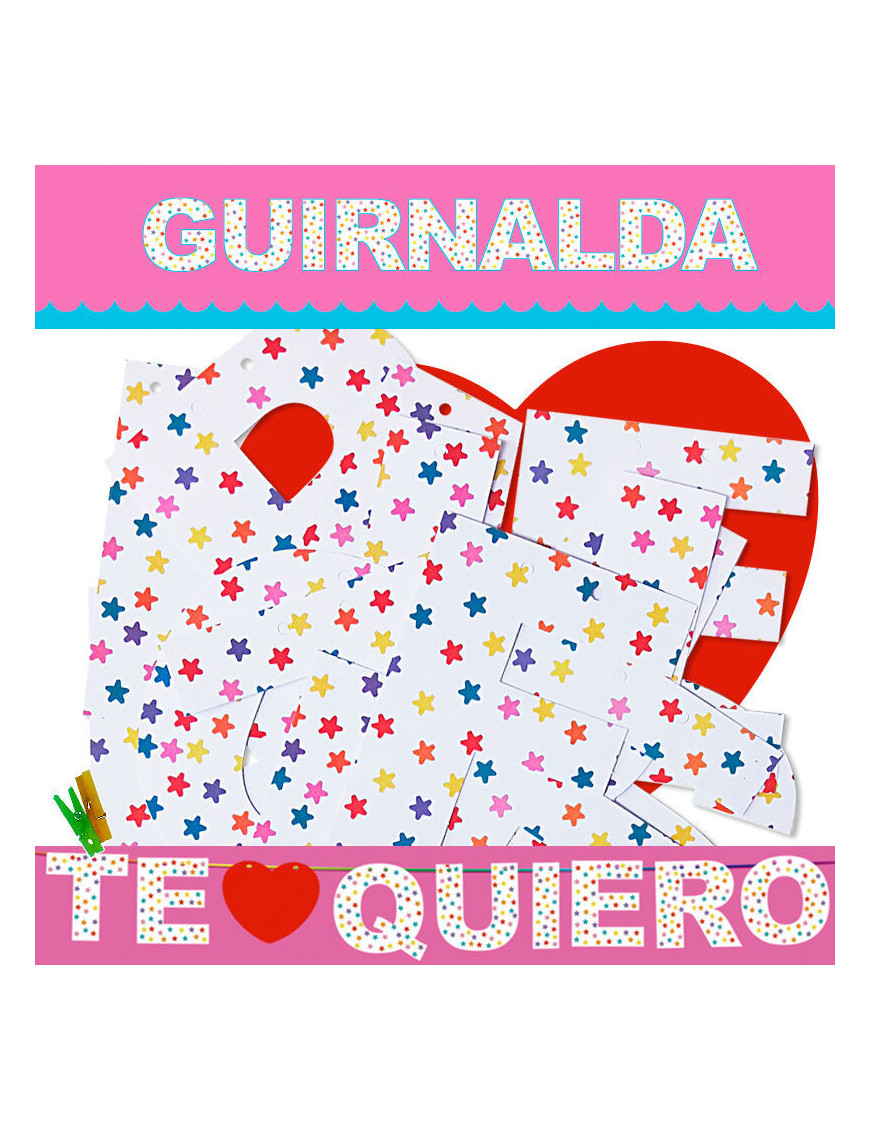 GUIRNALDA TE QUIERO (Cartulina 220gr)