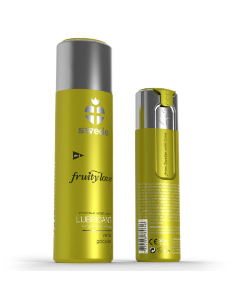 SWEDE FRUITY LOVE LUBRICANTE PERA GOLDEN Y VAINILLA 50 ML