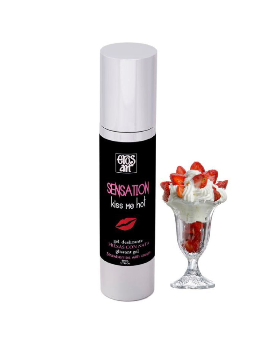 EROS SENSATTION LUBRICANTE NATURAL FRESAS CON NATA 50ML